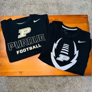 Nike x Purdue Boilermaker Football Dri-Fit Shirts Men’s Size Small - Bundle!
